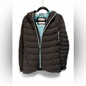 O'Neill Women's Black‎ Puffer Jacket with Blue Lining